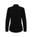 Womens/ladies Stretch Formal Shirt Black Clique-2