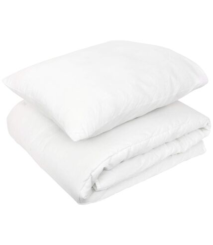 Pack couette oreiller 120x150 et 40x60 GAVROCHE 100% polyester blanc Fibre polyester Chaud (hiver) Coton