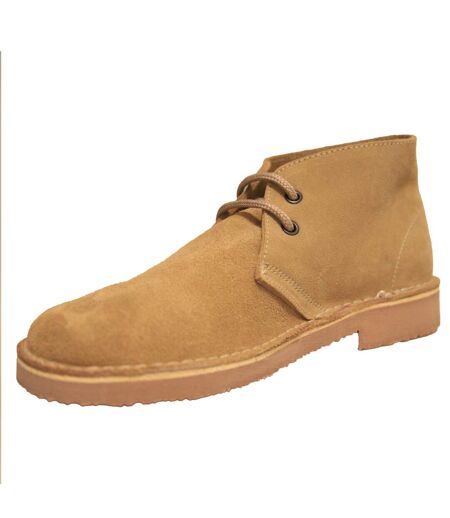 Roamers Mens Real Suede Unlined Desert Boots (Sand) - UTDF111