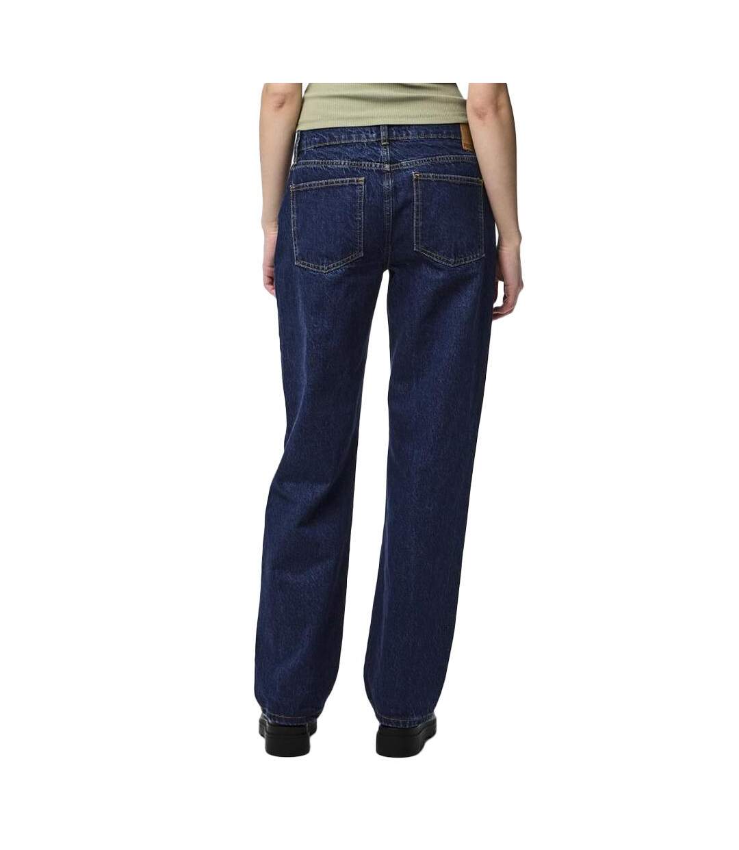 Jean large bleu brut femme pieces waist-2