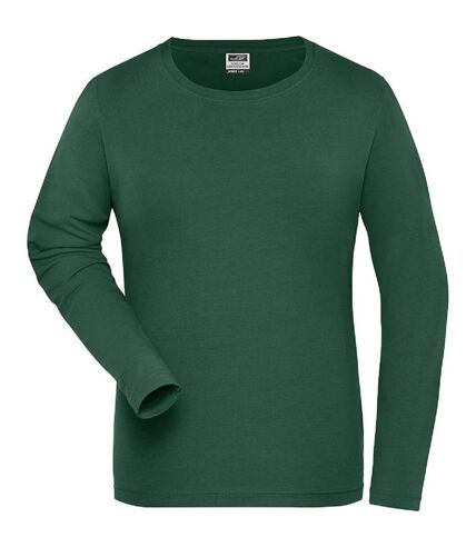 T-shirt workwear BIO manches longues - Femme - JN1803 - vert forêt