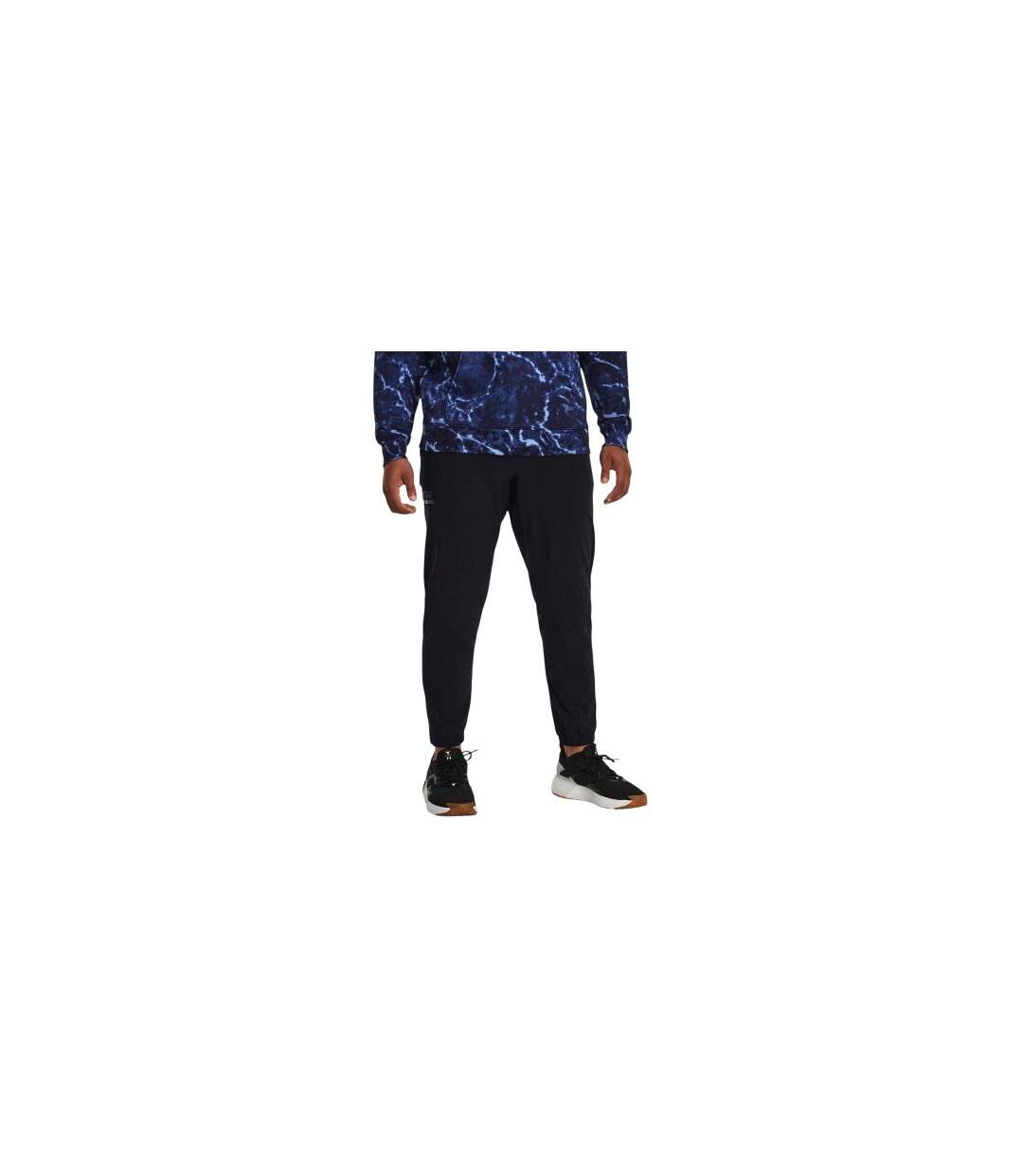 Mens Project Rock Reflective Jogging Bottoms Black Under Armour-1