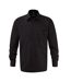 Mens Poplin Long-sleeved Shirt Black Russell Collection-1