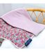 Ensemble plaid + doudou sucette polyester collection DUO BOH'AIME rose 2 pièces-4