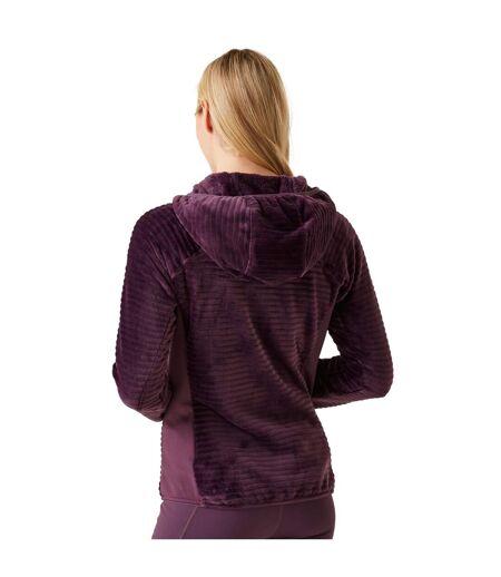 Womens/ladies Endra Hooded Fleece Jacket Deep Plum Regatta