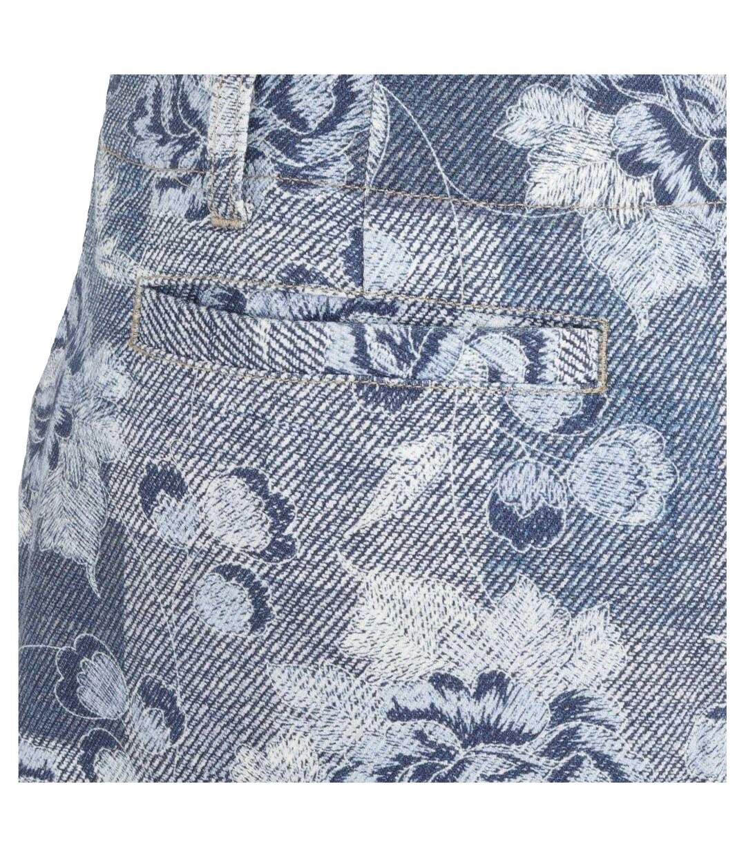 Womens/ladies Cotton Floral Jeans Blue Firetrap-4