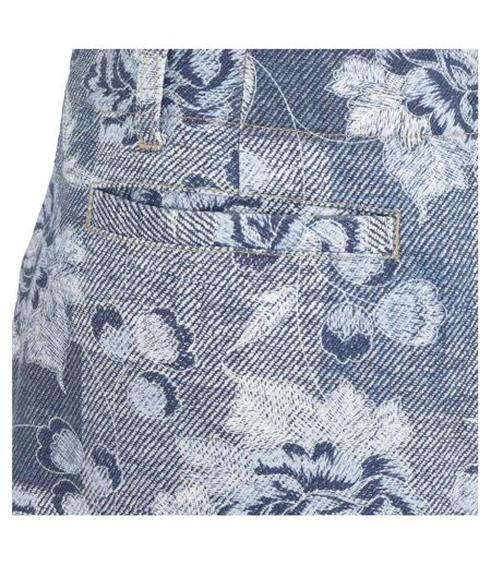 Womens/ladies Cotton Floral Jeans Blue Firetrap