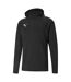 Mens Teamliga Quarter Zip Training Hoodie Black White Puma-1