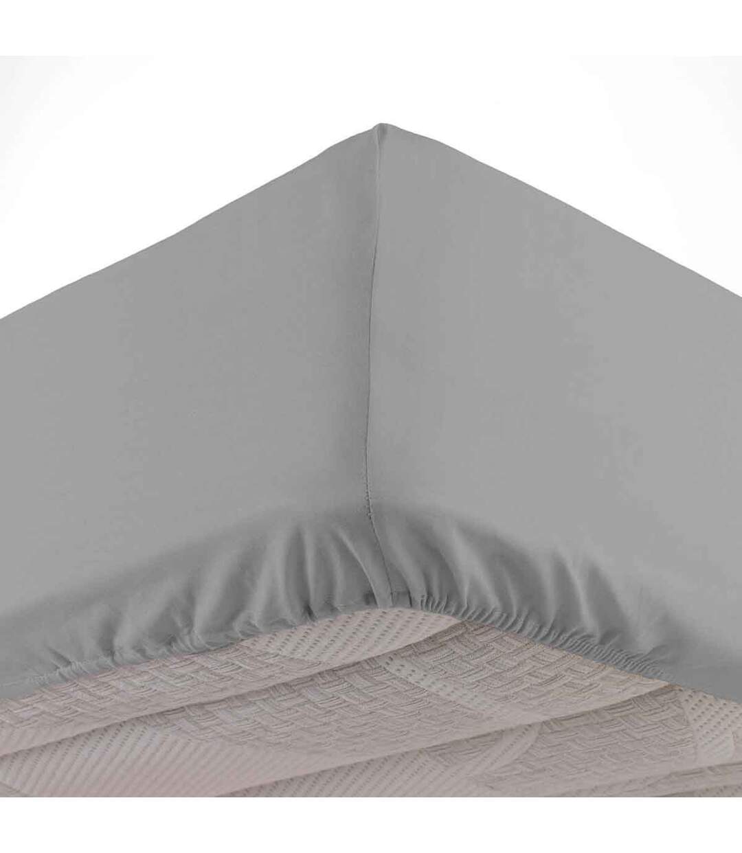 Drap Housse en Coton Biolina 90x190cm Gris-1