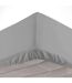 Drap Housse en Coton Biolina 90x190cm Gris-1