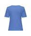 T-Shirt bleu femme only happy-2
