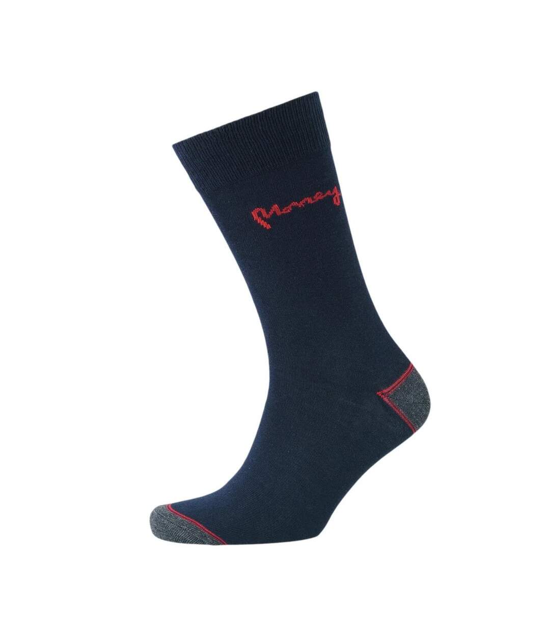 Chaussettes homme gris clair / bleu nuit Money