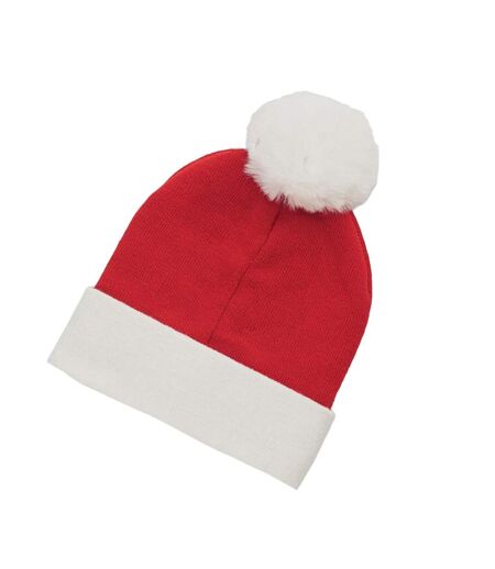 Mensa knitted christmas beanie red/white MidOcean