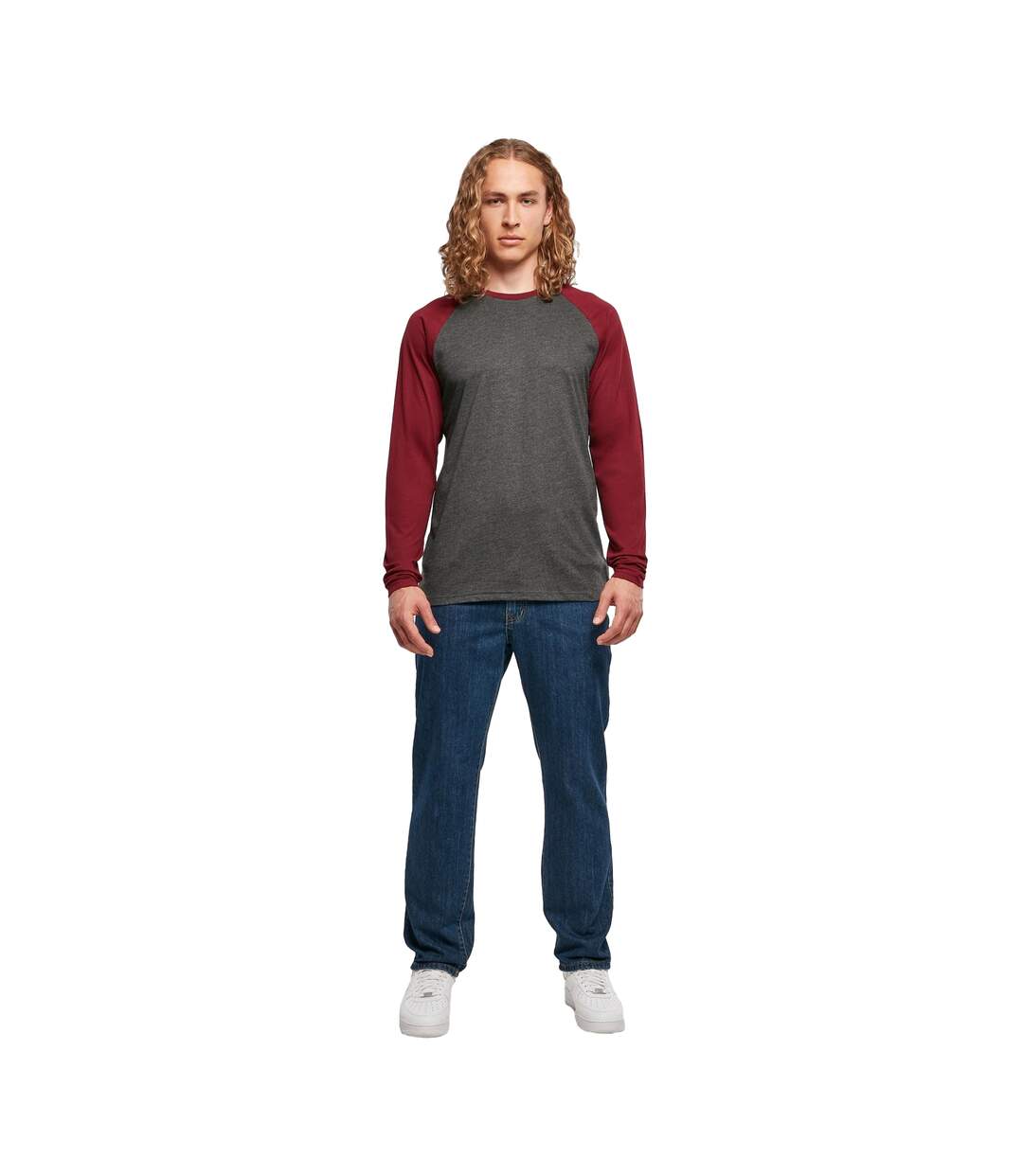 T-shirt Homme Charbon Pourpre Build Your Brand-1