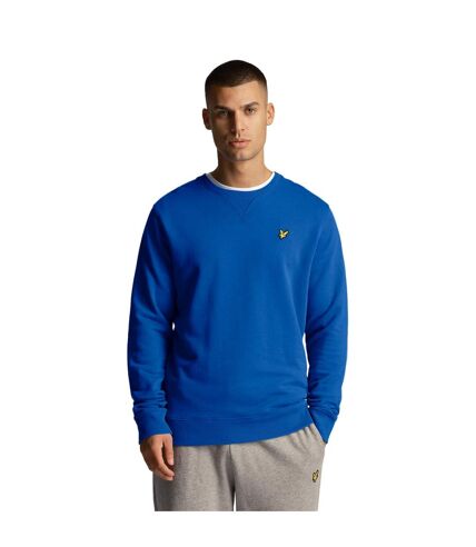 Mens crew neck long-sleeved sweatshirt bright blue Lyle & Scott