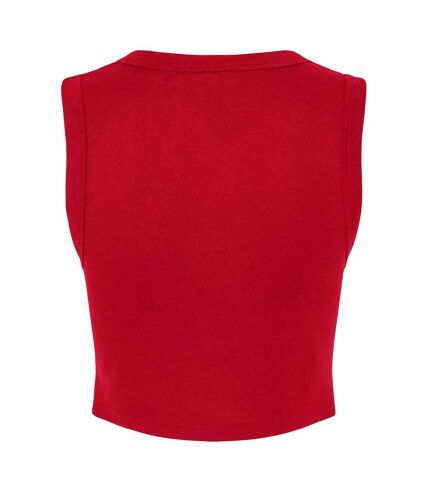 Womens/ladies muscles micro-rib tank top solid red Bella + Canvas