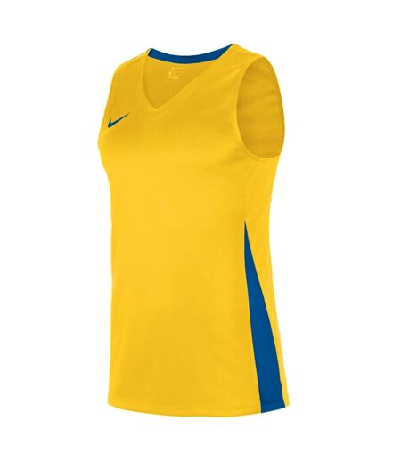 Mens Team V Neck Basketball Jersey Yellow Blue Nike