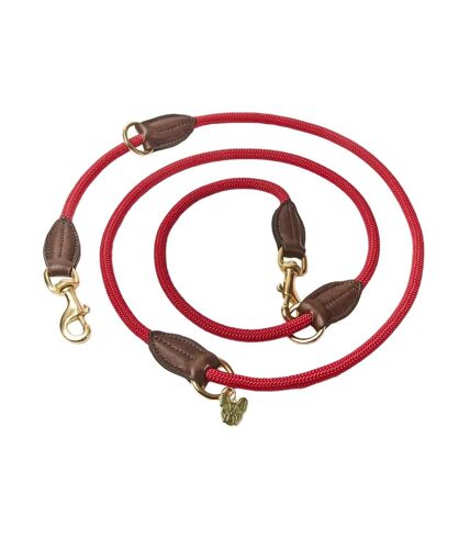 Digby & Fox Leather Dog Lead (Red) (One Size) - UTER2085