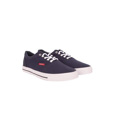 Mens Skywalk Canvas Trainers Navy Crosshatch