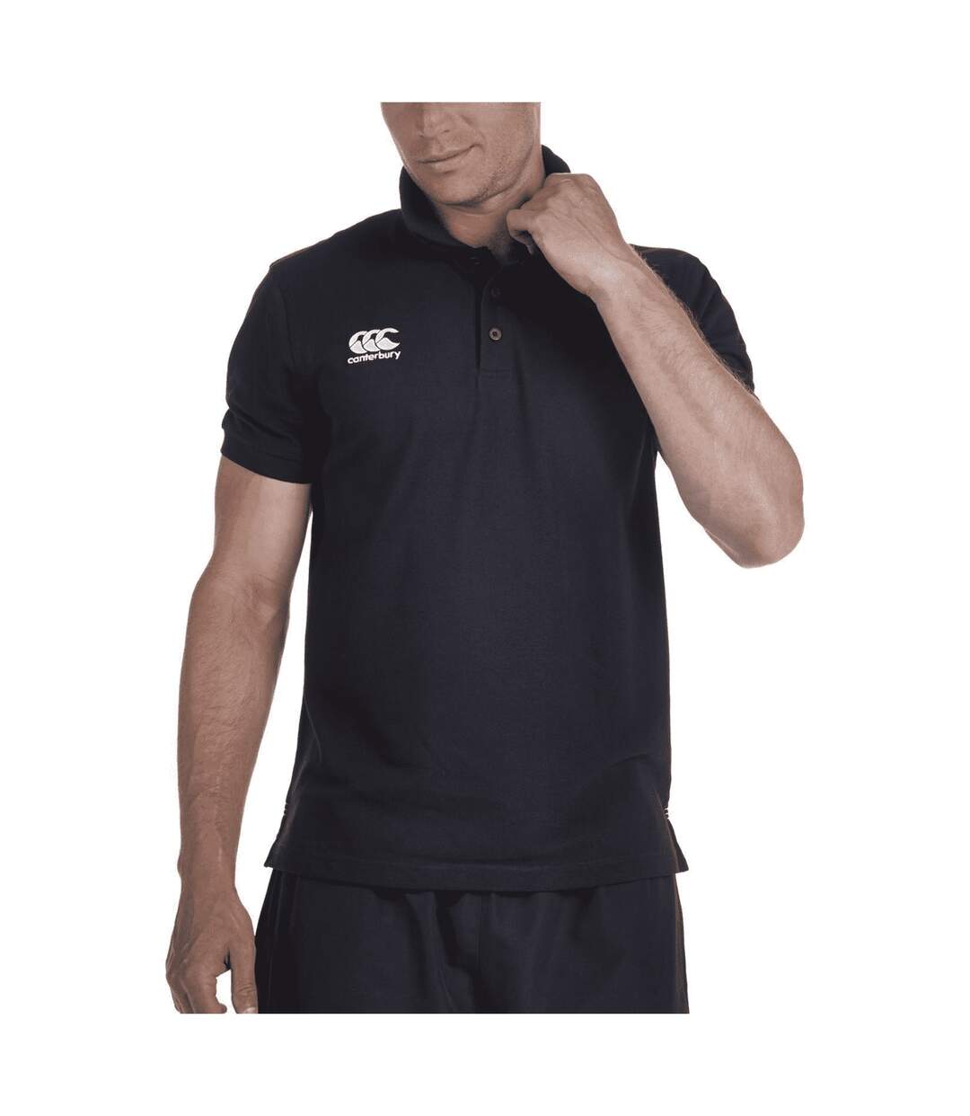 Unisex adult polo shirt black Canterbury-3