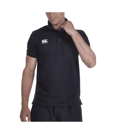 Unisex adult polo shirt black Canterbury