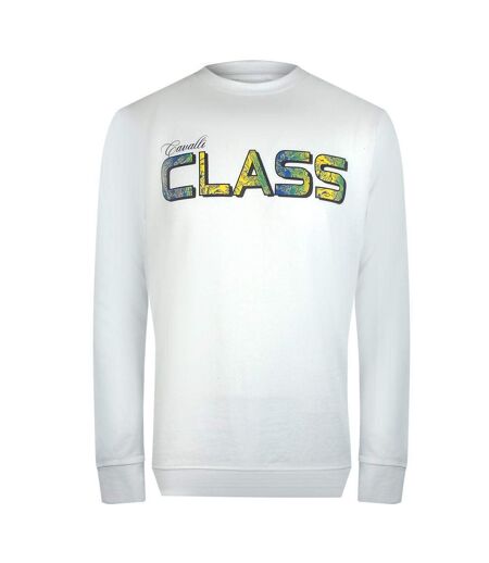 Unisex Adult Floral Logo Sweatshirt Off White Cavalli Class