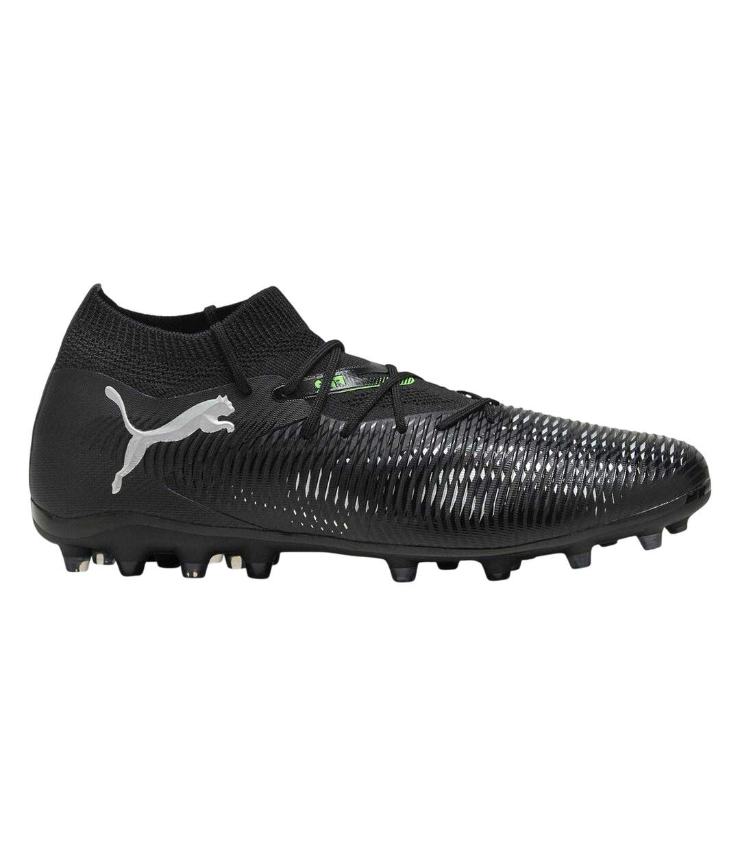 Mens Future 8 Match Flat Firm Ground Football Boots  Black Puma-1