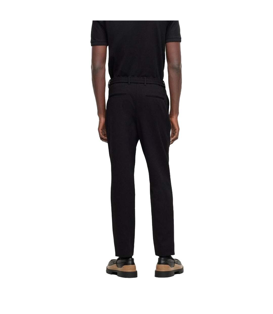 Pantalon Motif/style Plissé Adulte Noir Boss-3