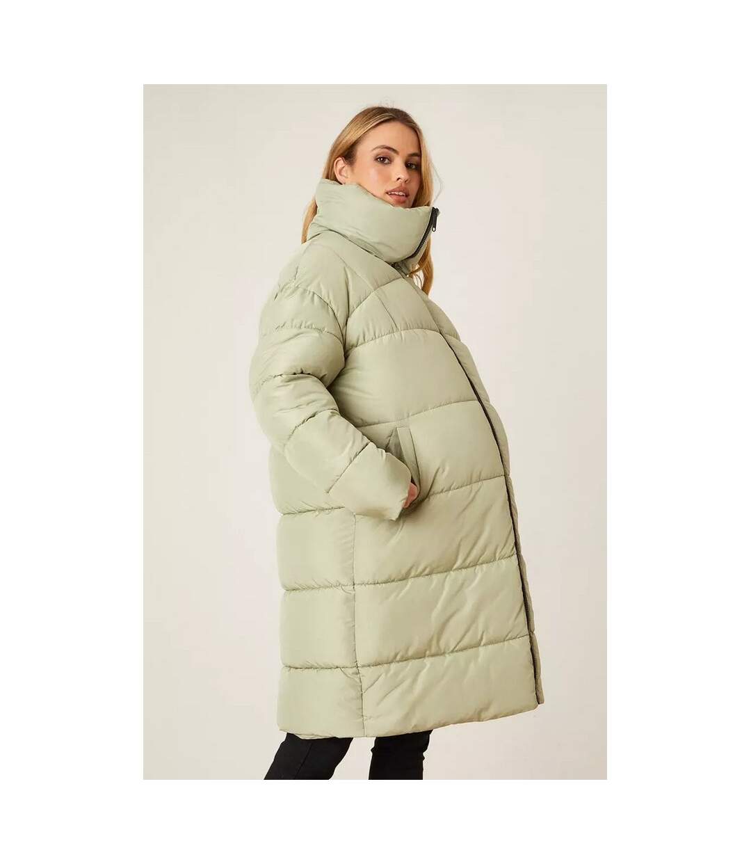 Manteau femme vert de gris Dorothy Perkins-4