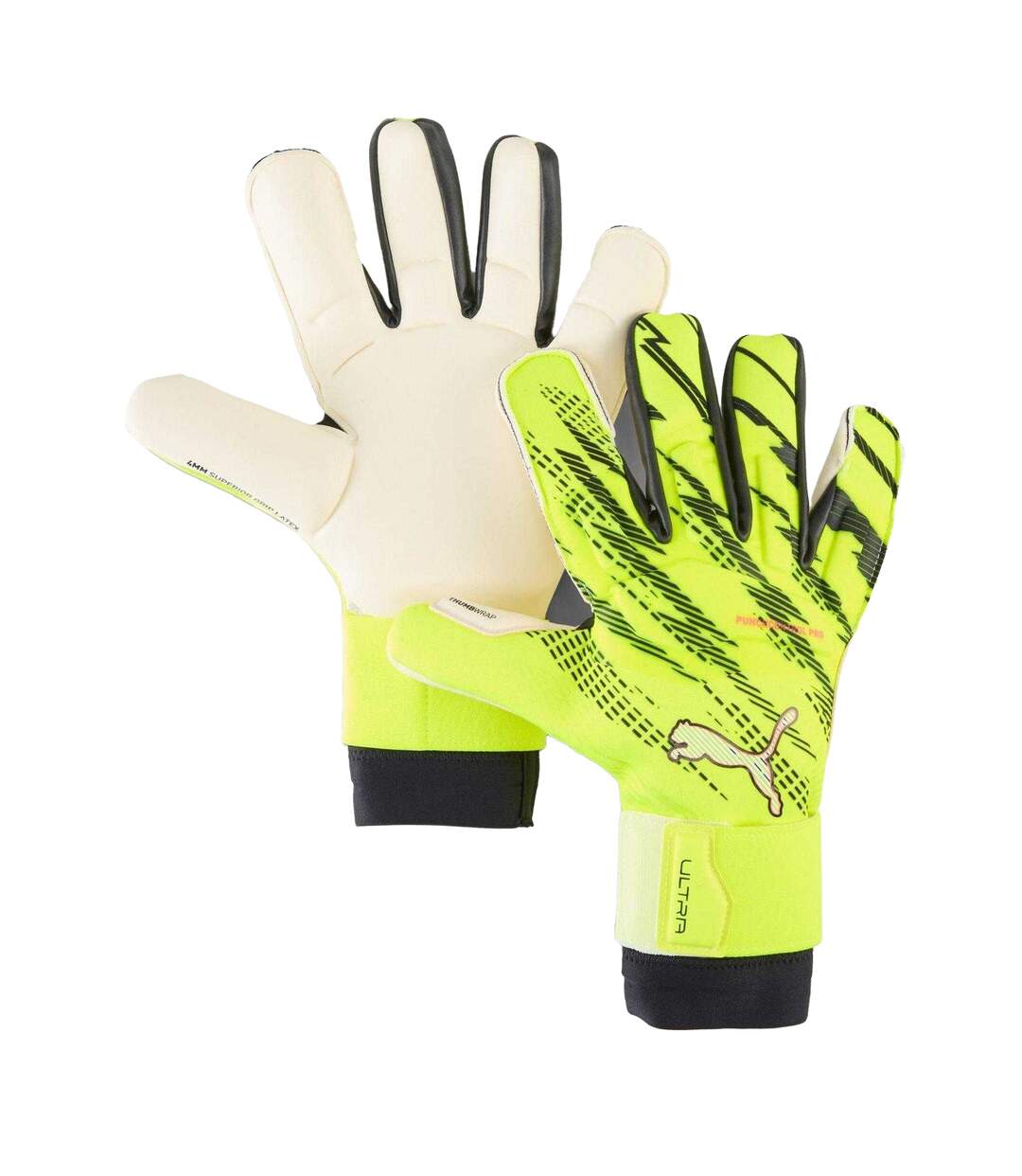 Unisex Adult Ultra Ultimate Hybrid Goalkeeper Gloves Lime Black Puma-1
