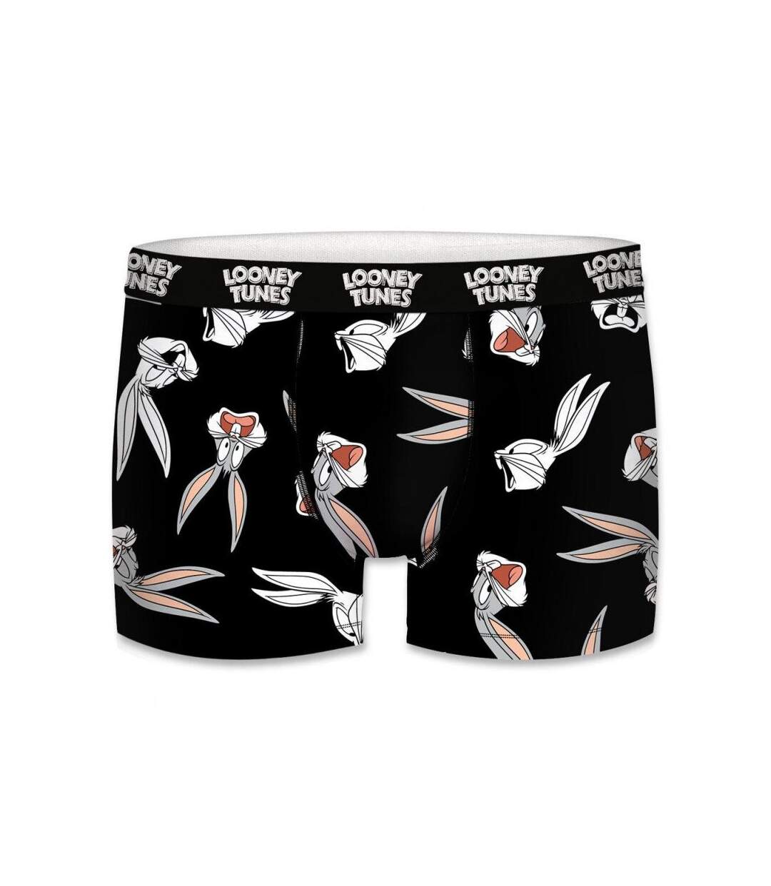 LOONEY TUNES Boxer Homme Microfibre AOP02 Noir Gris-1