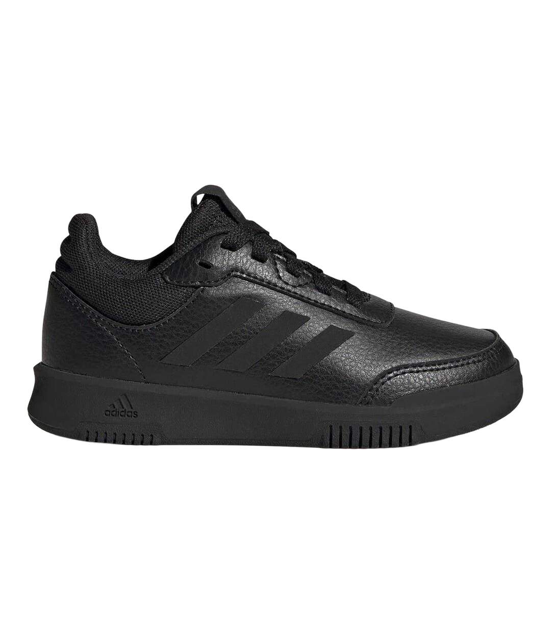Boys Tensaur 3 Leather Trainers Triple Black Adidas-1