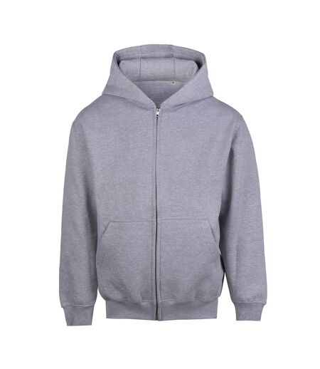 Mens Vision Heather Heavyweight Full Zip Hoodie Heather Grey Awdis