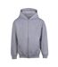 Mens Vision Heather Heavyweight Full Zip Hoodie Heather Grey Awdis-1
