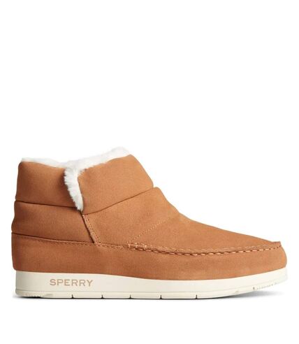 Sperry Womens/Ladies Moc-Sider Bootie Suede Shoes (Tan)