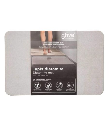Tapis de Salle de Bain Diatomite 39x60cm Gris