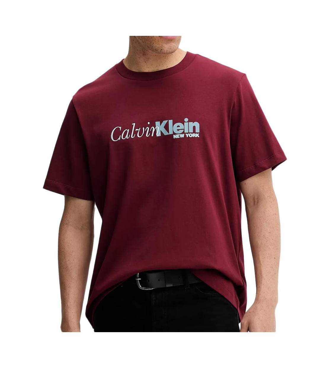 T-Shirt rouge homme calvin klein jeans lv04rd822g-1
