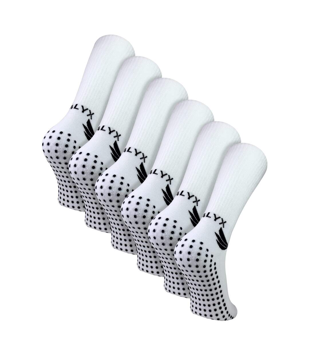 TALYX - Lot de 6 Chaussettes Montantes Homme Bambou Antidérapantes-1