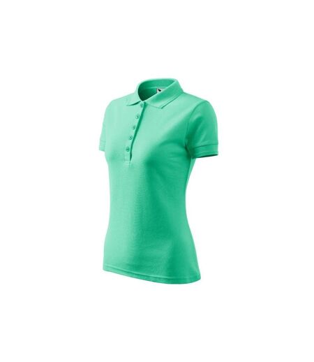 Womens/ladies Pique Polo Shirt Mint Malfini
