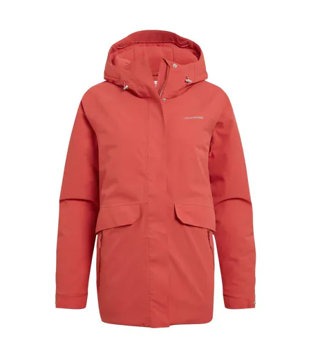 Veste Imperméable Thermique À Capuche Caldbeck Femme Rouge Craghoppers