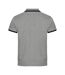 Mens Austin Polo Shirt Grey Melange Clique-2