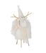 Statuette Renne Déco Bonnet & Foulard 36cm Blanc-1