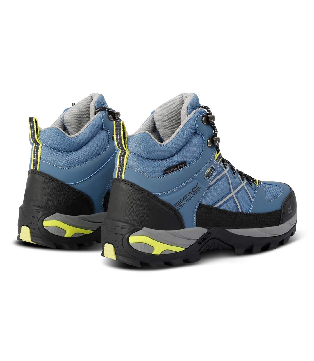 Womens/ladies Samaris Iii Walking Boots Coronet Blue Lime Punch Regatta-2