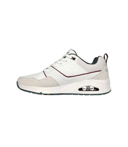 Skechers Womens/Ladies Uno Retro One Leather Sneakers (White/Green) - UTFS10493