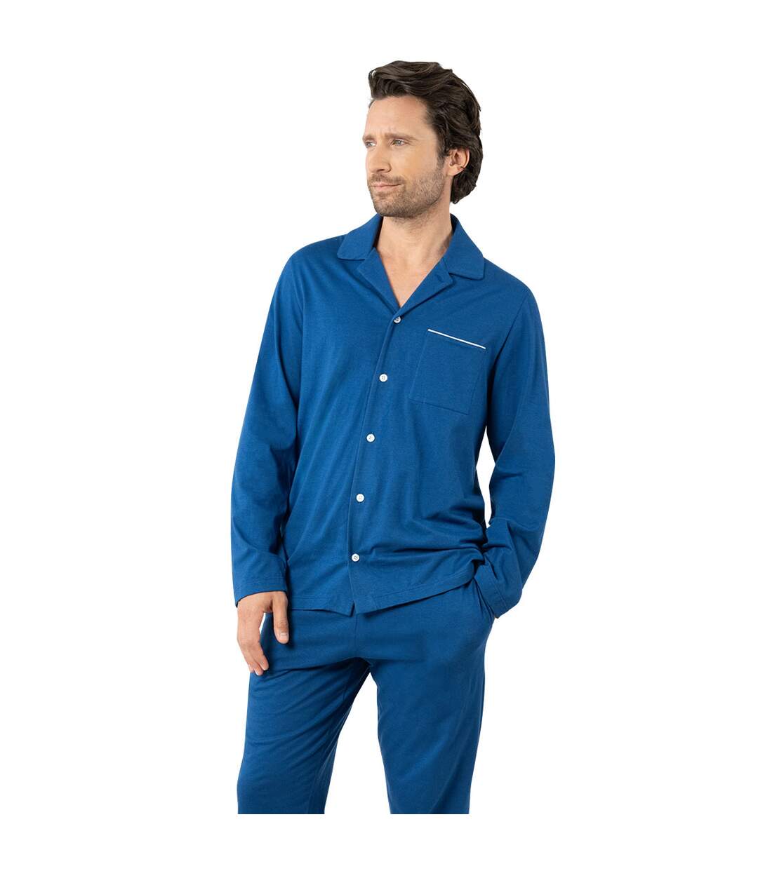 Pyjama long ouvert homme Coton Bio Eminence-1