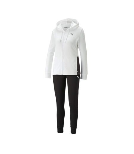Survêtement blanc femme puma classic hooded - l