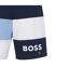 Mens Colour Block Swimming Trunks White Boss-3