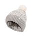 Bonnet à pompon épais à motifs pour femme-1