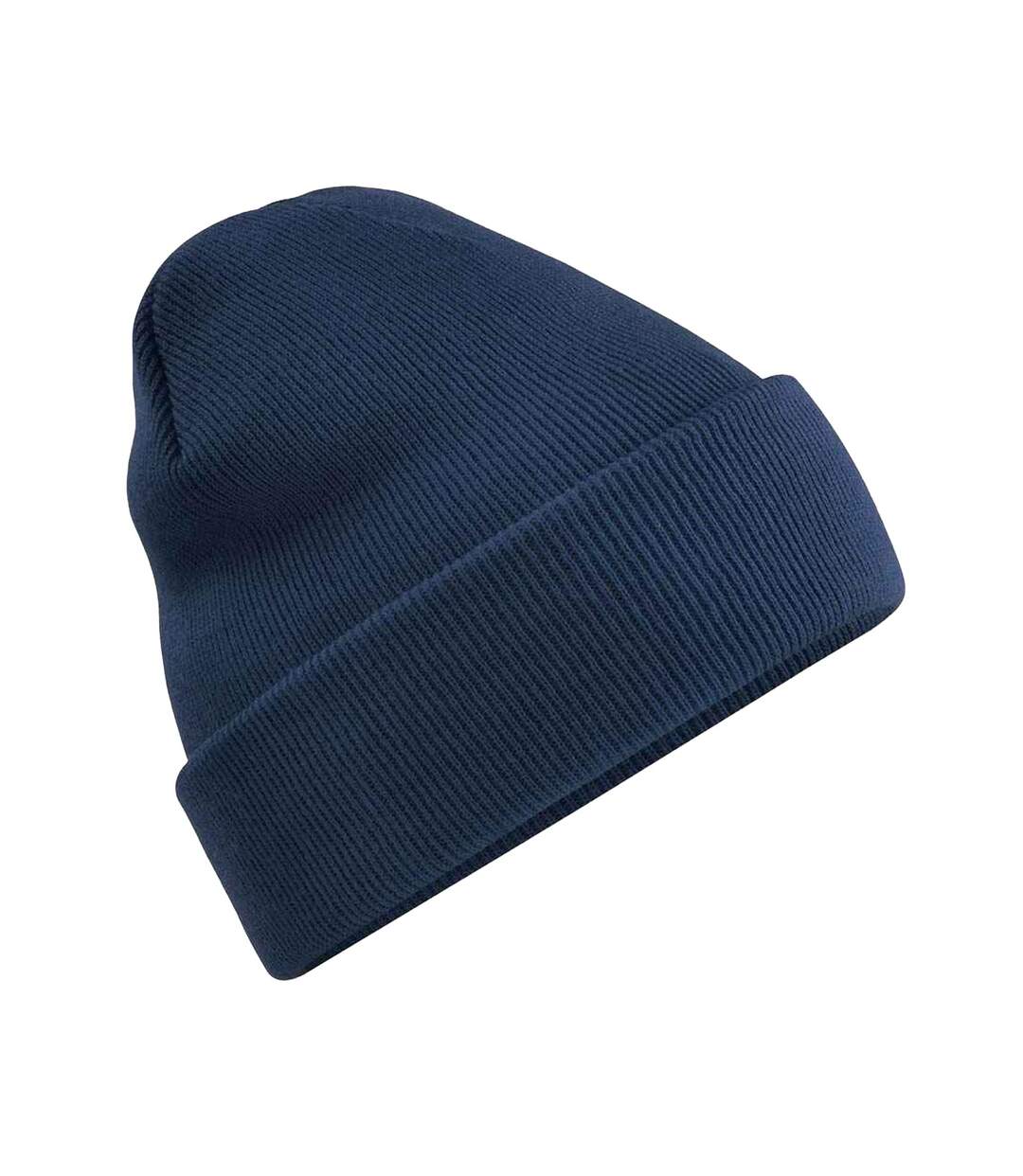 Bonnet À Manchettes Original Pour Adultes, Unisexe Bleu Marine Oxford Beechfield-1