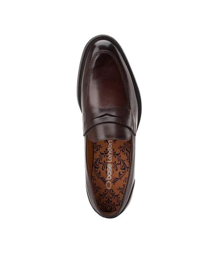 Mocassins kennedy homme marron foncé Base London